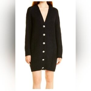 ba&sh Black Knit Beyla Dress/Cardigan